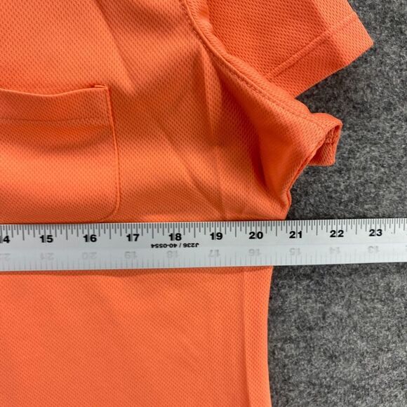 World Wide Sportsman Activewear Polo Shirt Women XL Orange Collared Short Sleeve - Picture 7 of 9